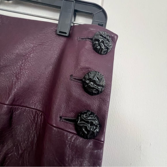 Laraque Dawn Leather Midi Slit Skirt and Fitted Leather Jacket Set - Picture 12 of 15